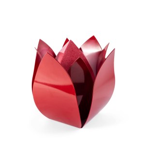 RVS urn - Tulp rood groot
