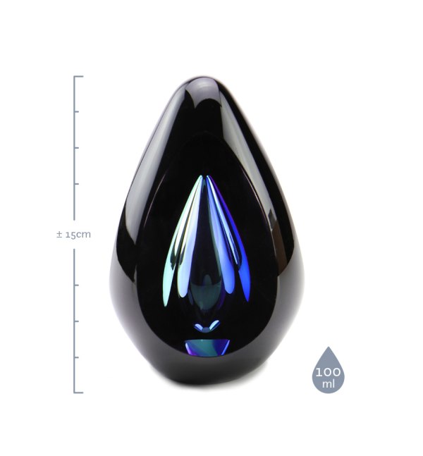Mini urn – Diamond Blauw afmetingen