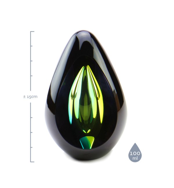 Mini urn – Diamond Groen afmetingen