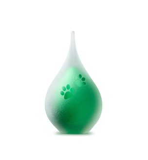 Mini urn – druppel groen Pootjes