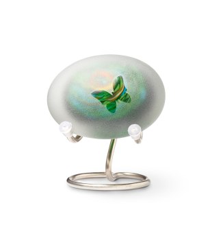 Frosted_Pebble_Oval_Butterfly_Green