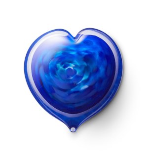 Mini urn hart blauw